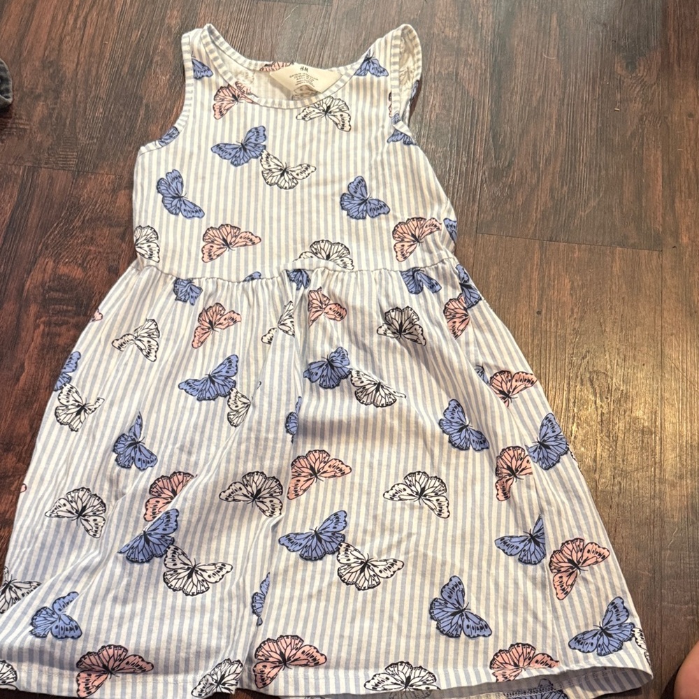 H&M Blue and Pink Butterfly Kids Dress